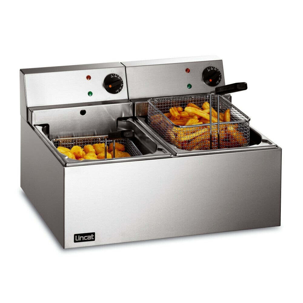 Hire Twin Tank Twin Basket Countertop Electric Fryer – Deep Fryers Rental